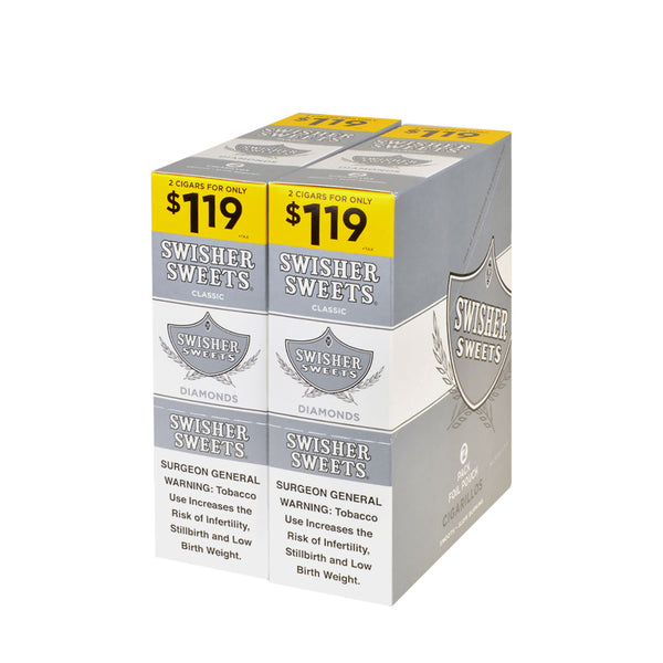 Swisher Sweets Diamond Cigarillos 30 Packs of 2 Bulk Display Box