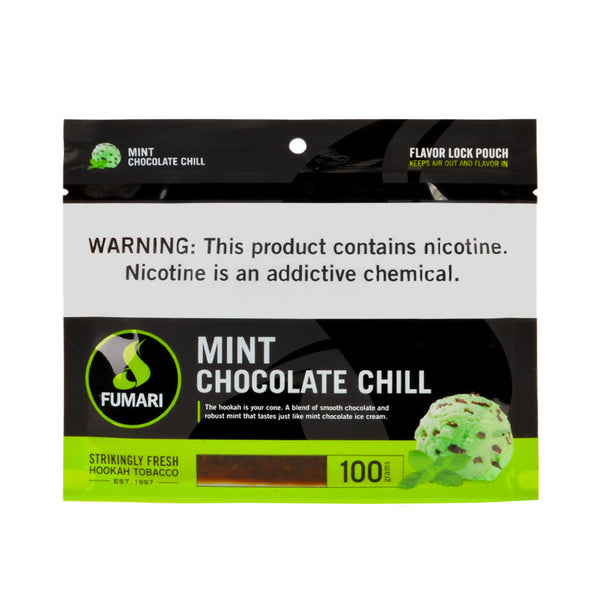 Fumari Mint Chocolate Chill Shisha Tobacco 100g Packaging Detail