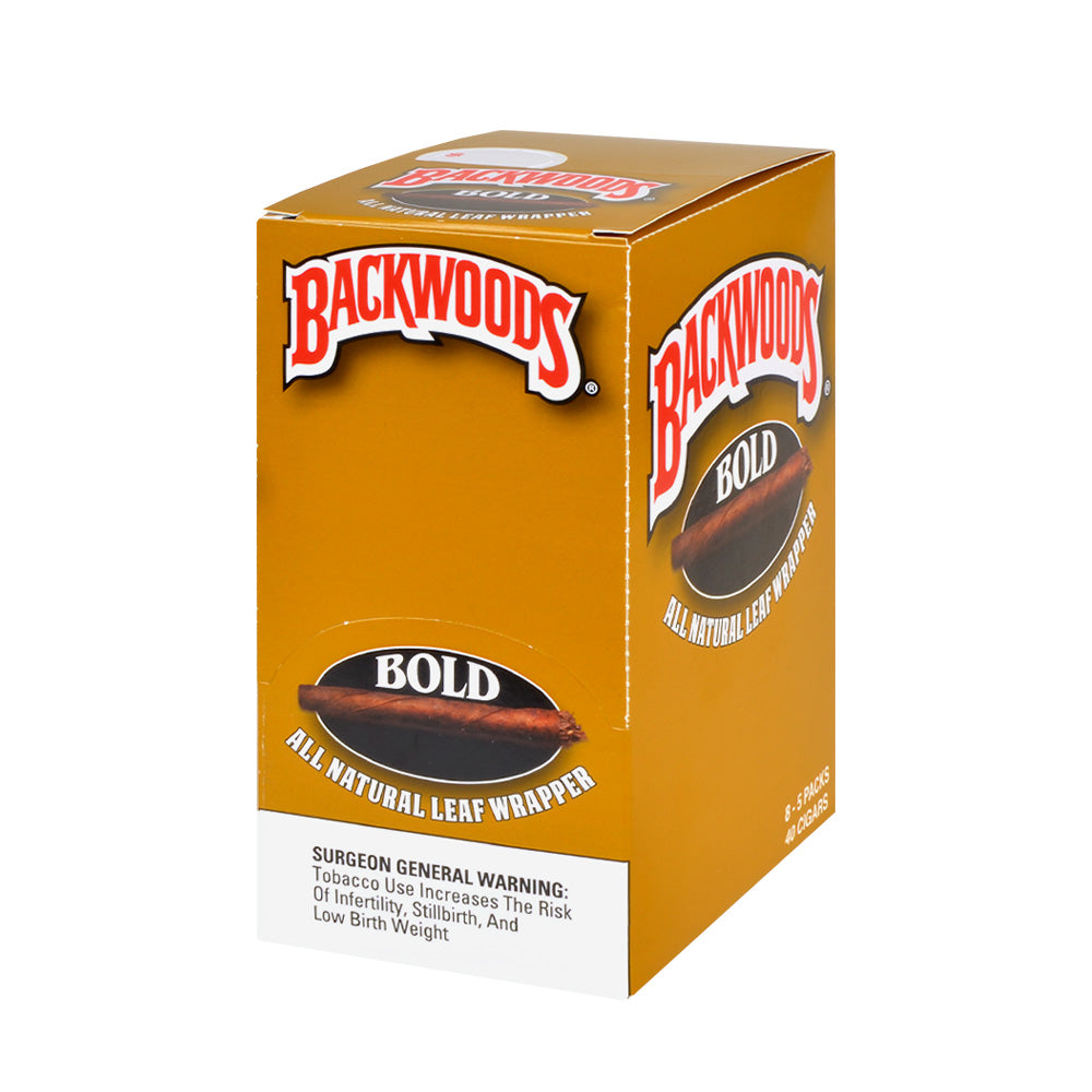 Backwoods Lable Backwoods Bold Cigarillos | 8 Packs of 5 (40 Total Cigars) – A2Z Tobacco
