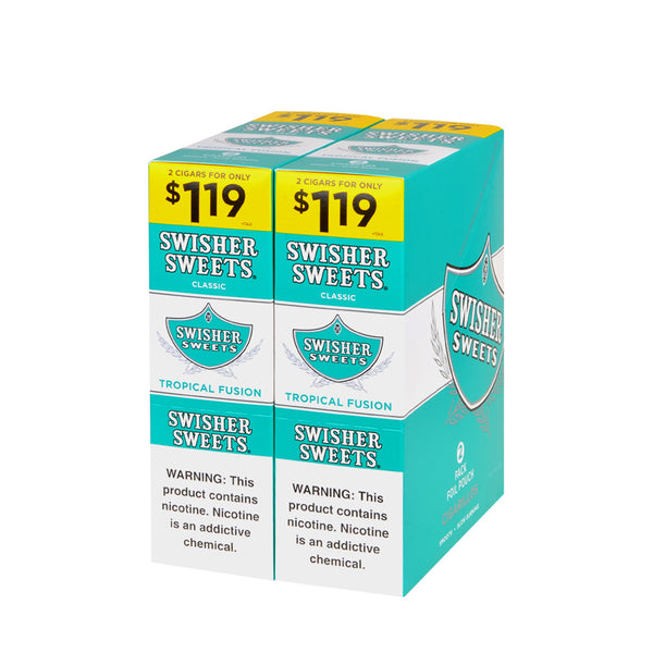 Swisher Sweets Tropical Fusion Cigarillos 30 Packs of 2 Box Front View
