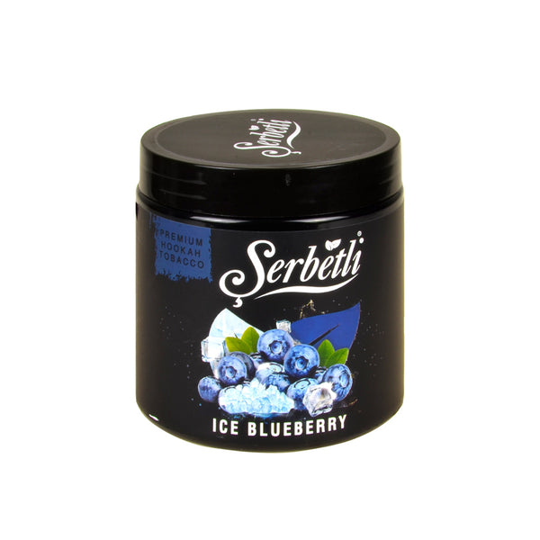 Close-up of Serbetli Ice Blueberry Shisha Tobacco showing juicy blonde leaf texture