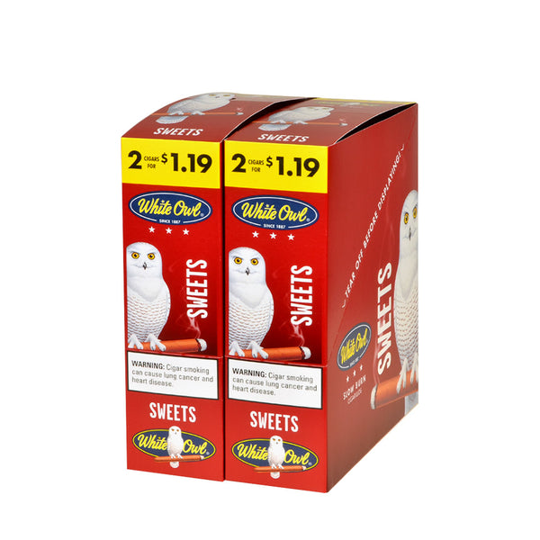 White Owl Sweets Cigarillos 30 Pack Box Display - 60 Total Cigars