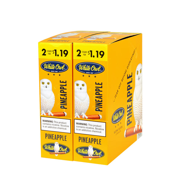 White Owl Pineapple Cigarillos 30 Packs of 2 Bulk Display Box