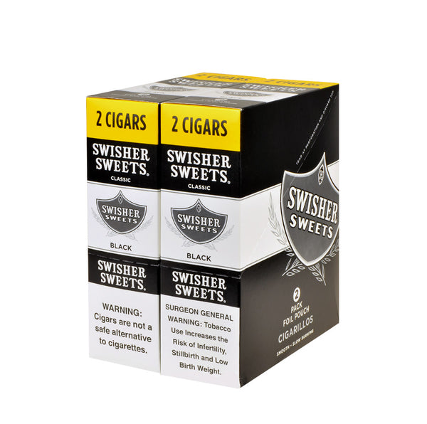 Full Case of 30 Packs Swisher Sweets Black Machine Made Cigarillos