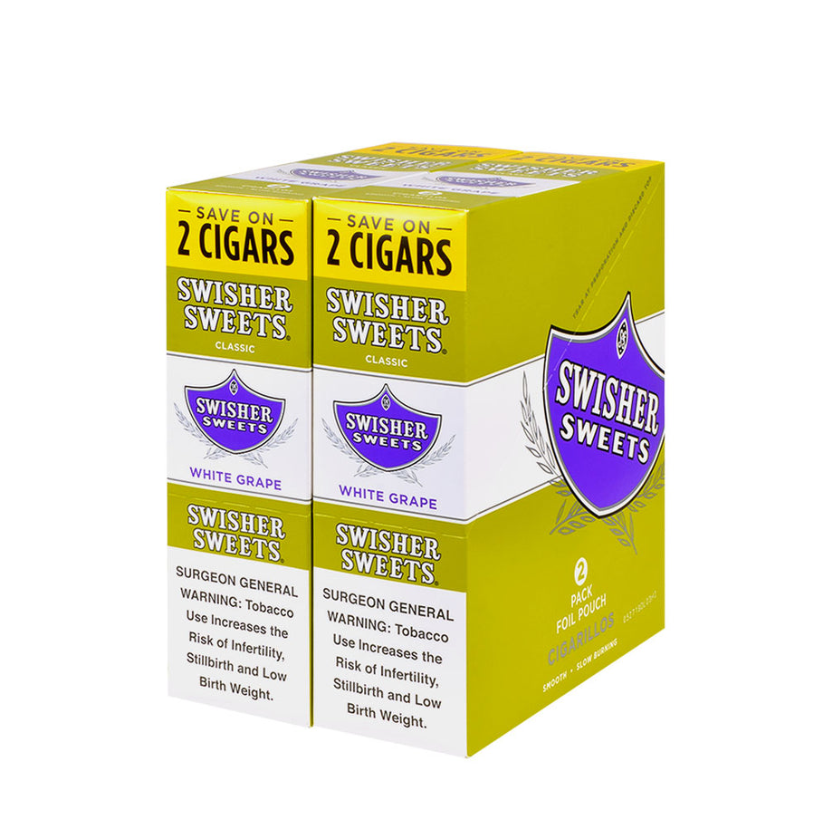Swisher Sweets White Grape Cigarillos - 30/2 (60 Count) – A2Z Tobacco