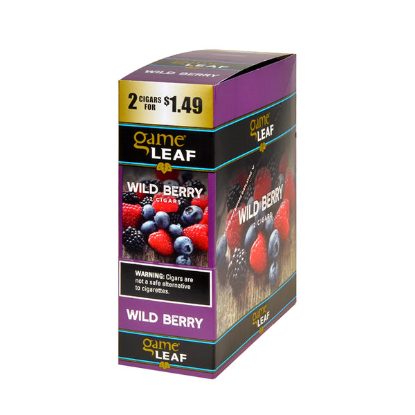 Close-up of Game Leaf Wild Berry Cigarillo showing Natural Sumatra Leaf Wrapper texture