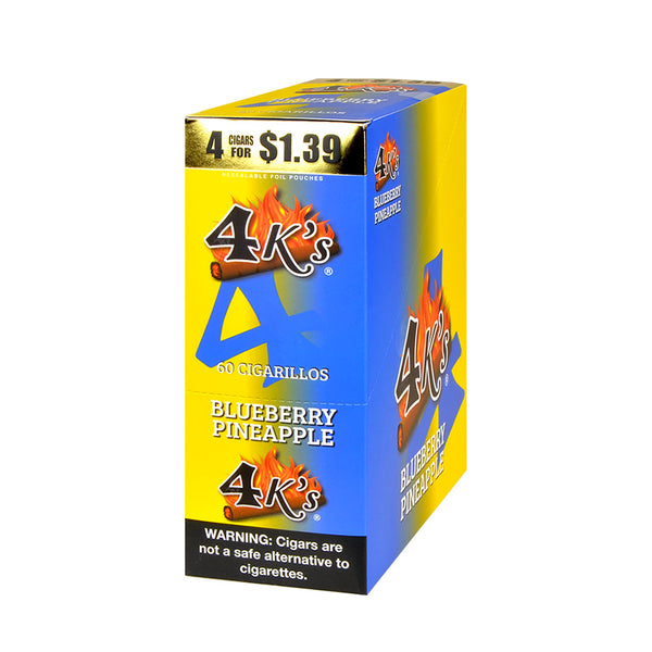 4 Kings Blueberry Pineapple 4-Pack Resealable Foil Pouch Close-up