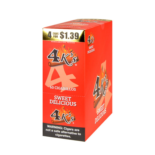 4 Kings Sweet Delicious Cigarillo Individual Foil Pouch Packaging for Freshness