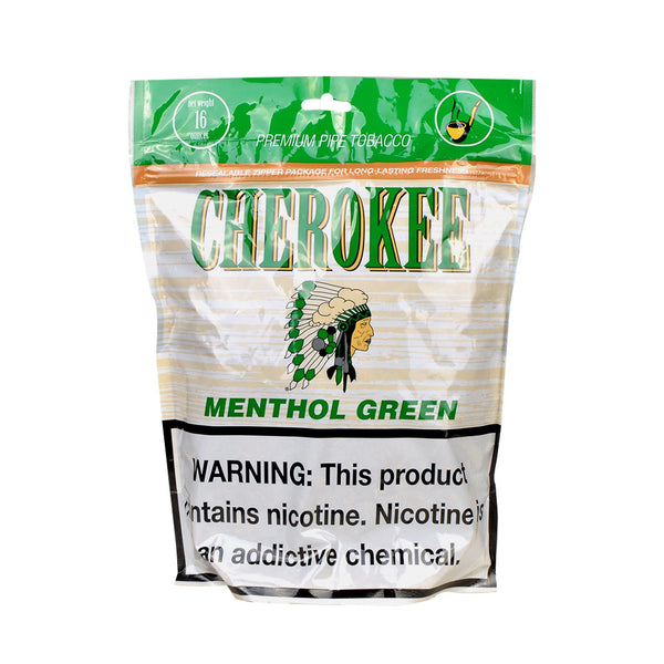 Cherokee Menthol Pipe Tobacco 16oz Resealable Bag Front View