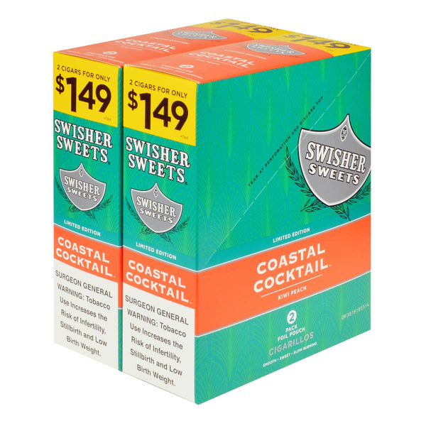 Close up of Swisher Sweets Coastal Cocktail Limited Edition Cigarillo Packaging