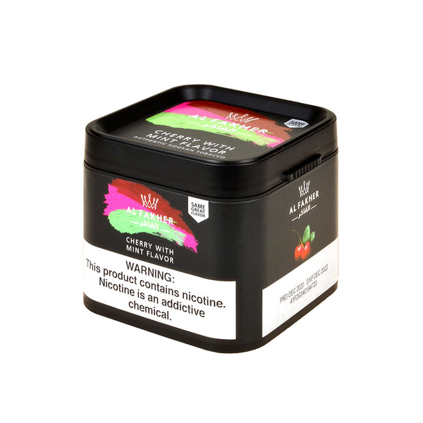 Close-up of juicy Al Fakher Cherry With Mint blonde leaf shisha tobacco molasses