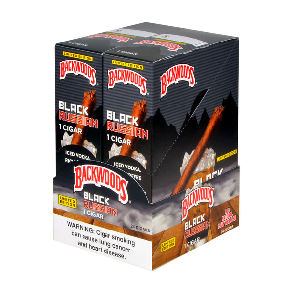 Backwoods Black Russian 24 Single Packs Bulk Display