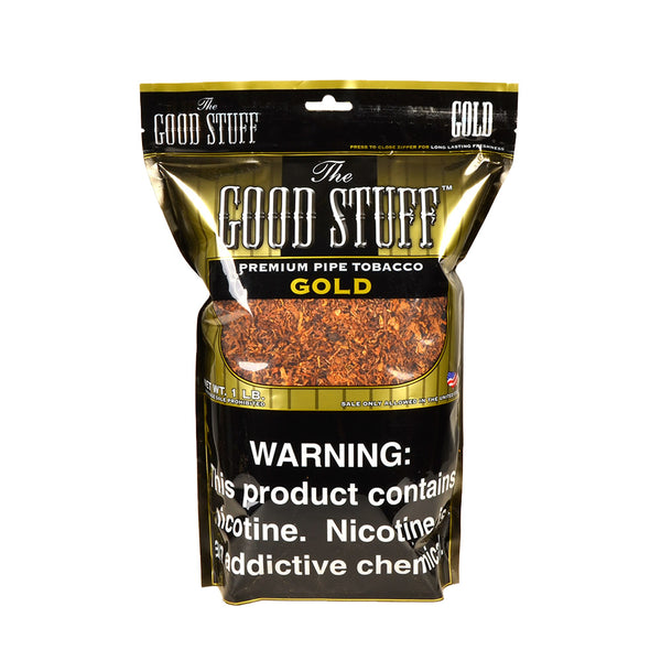 Good Stuff Gold Pipe Tobacco 16oz Bag - Front View Premium Mild Blend
