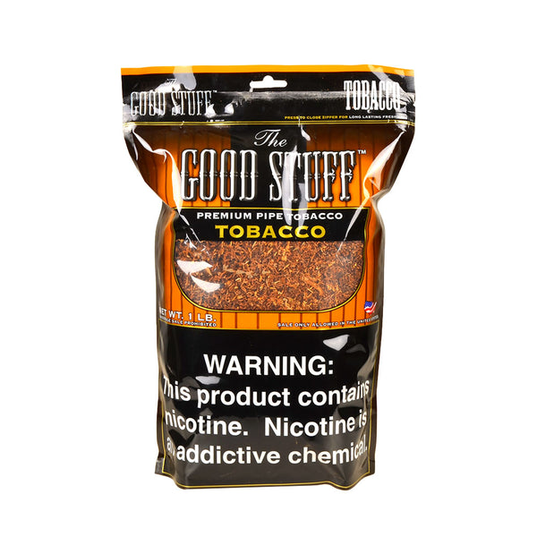 Good Stuff Natural Pipe Tobacco 16 oz Resealable Bag - Front View 1lb Bulk