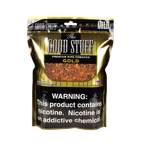 Close-up of Good Stuff Gold Loose Leaf Tobacco - Ribbon Cut Texture