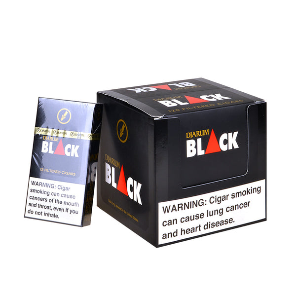 Djarum Black Filtered Cigars 10 Packs of 12 Bulk Carton Display