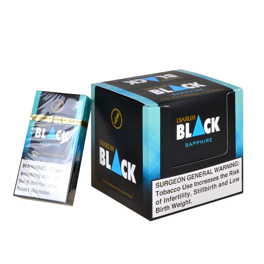 Djarum Black Sapphire (Ultra Menthol) Filtered Cigars 10 Packs of 12 ...