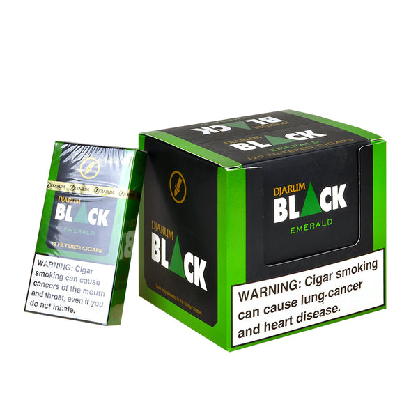 Djarum Black Emerald Menthol Filtered Cigars 10-Pack Carton Bulk Display Box