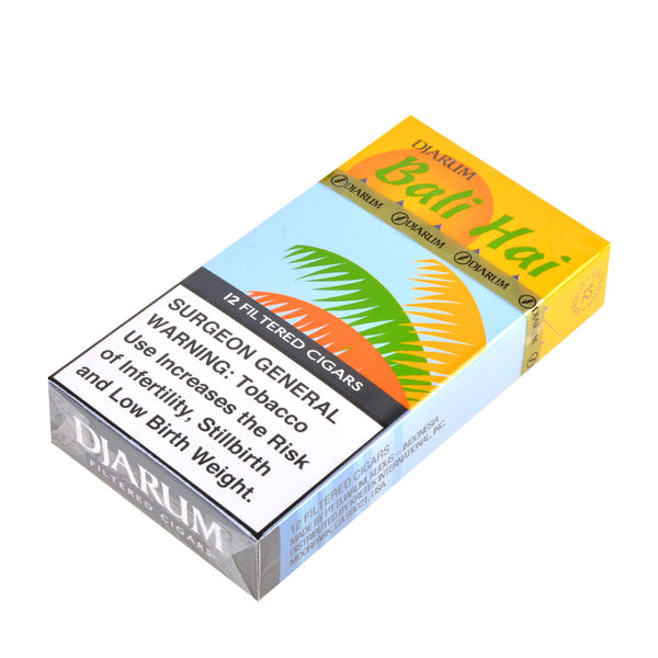 Djarum Bali Hai Filtered Clove Cigars Individual 12 Count Pack Indonesian Kretek