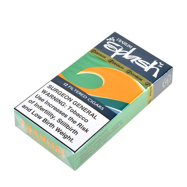 Single 12-count pack of Djarum Splash Filtered Clove Cigars featuring Indonesian tobacco blend