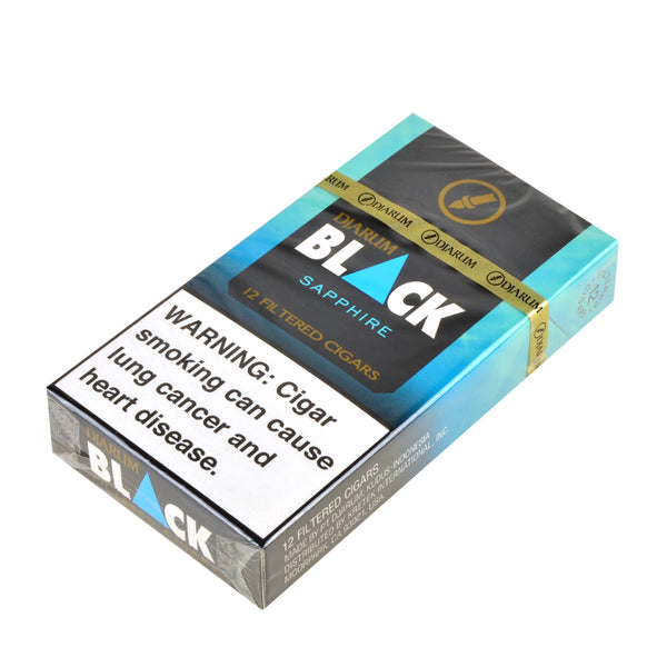 Single Pack of Djarum Black Sapphire Ultra Menthol Filtered Clove Cigars Close-up