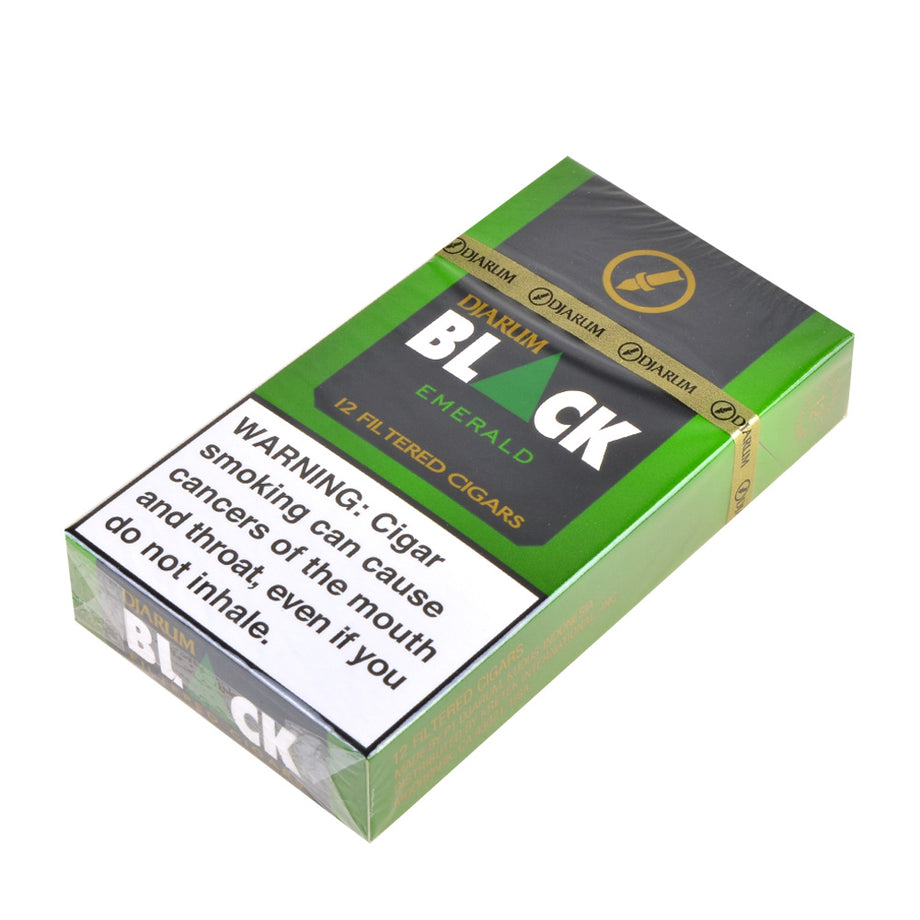 black and green cigarette pack Djarum Black Emerald Filtered Cigars black and green cigarette pack Djarum Black Emerald Filtered Cigars