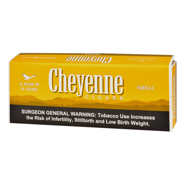 Cheyenne Vanilla Filtered Cigars 10 Pack Carton Display Box