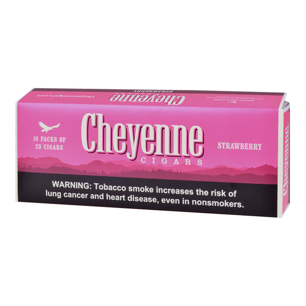 Cheyenne Strawberry Filtered Cigars 10 Pack Carton 200 Count Bulk Box
