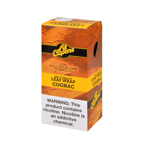 Al Capone Tobacco Leaf Wrap Cognac 12ct Display Box Front View