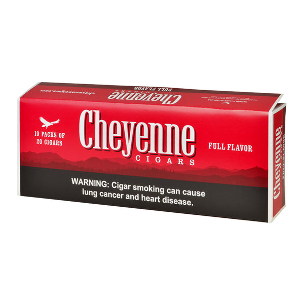 Cheyenne Full Flavor Filtered Cigars 200ct Carton Display Box Red Packaging