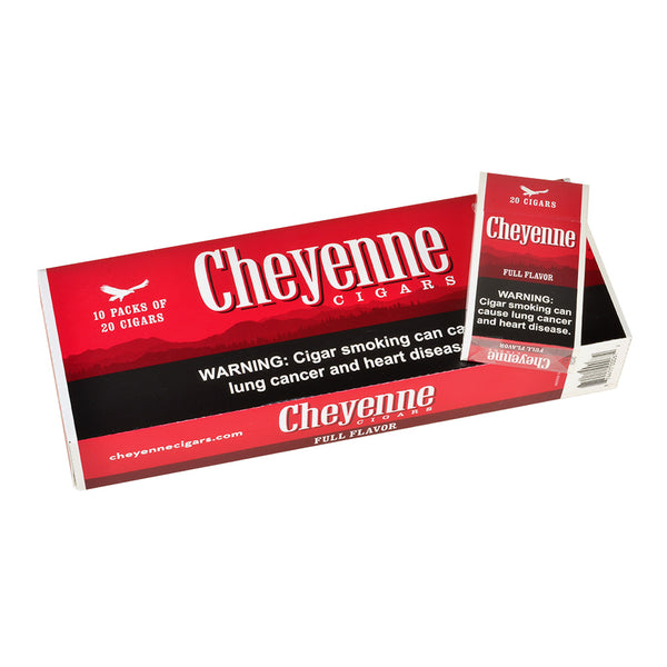 Cheyenne Full Flavor Filtered Cigars 10 Pack Carton Bulk Tobacco Packaging