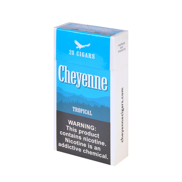 Single Pack of Cheyenne Tropical Filtered Cigars 20 Count Close-up