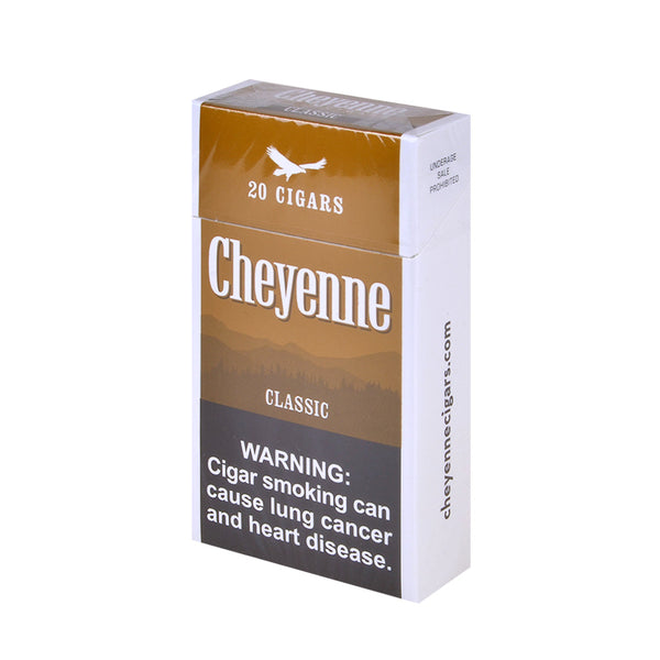 Single pack of Cheyenne Classic Light Little Cigars showing filter and branding
