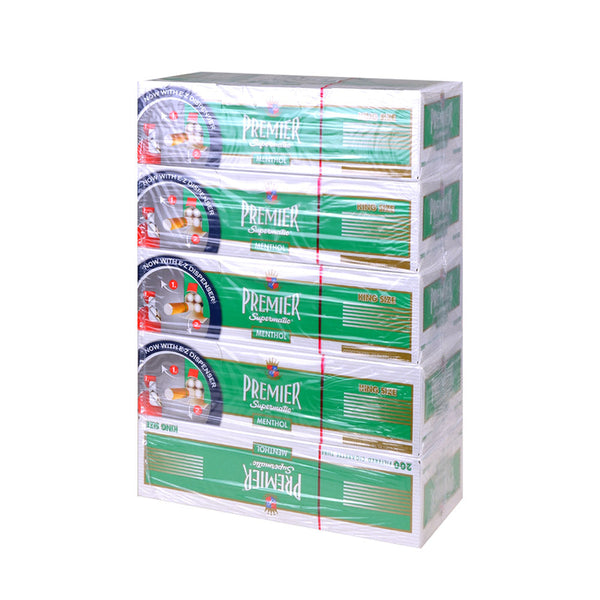 Premier Menthol Filter Tubes King Size 5 Cartons of 200 Bulk Pack 1000 Count