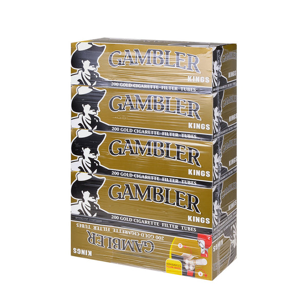 Gambler Gold King Size Filter Tubes 5 Cartons Display Box