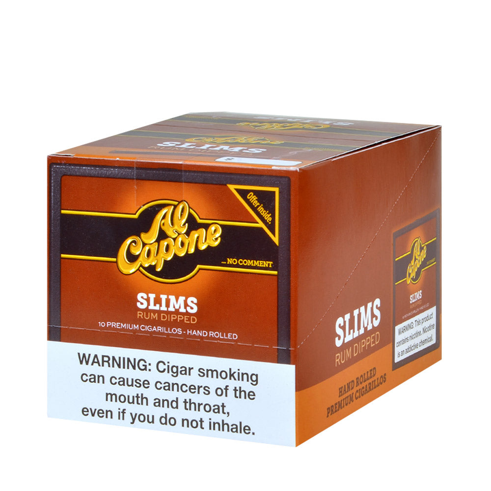 Al Capone Slims Rum premium cigarillos display 10pk
