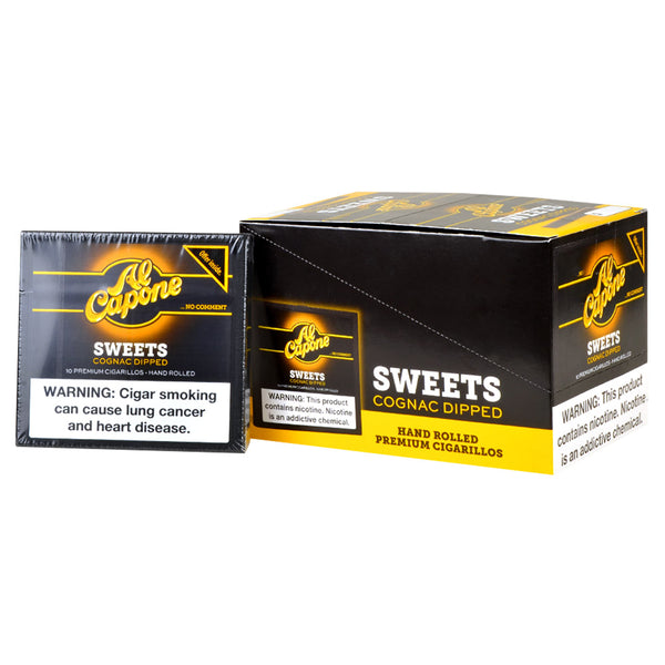 Al Capone Sweets Cognac Dipped Premium Cigarillos Individual 10-Count Pack