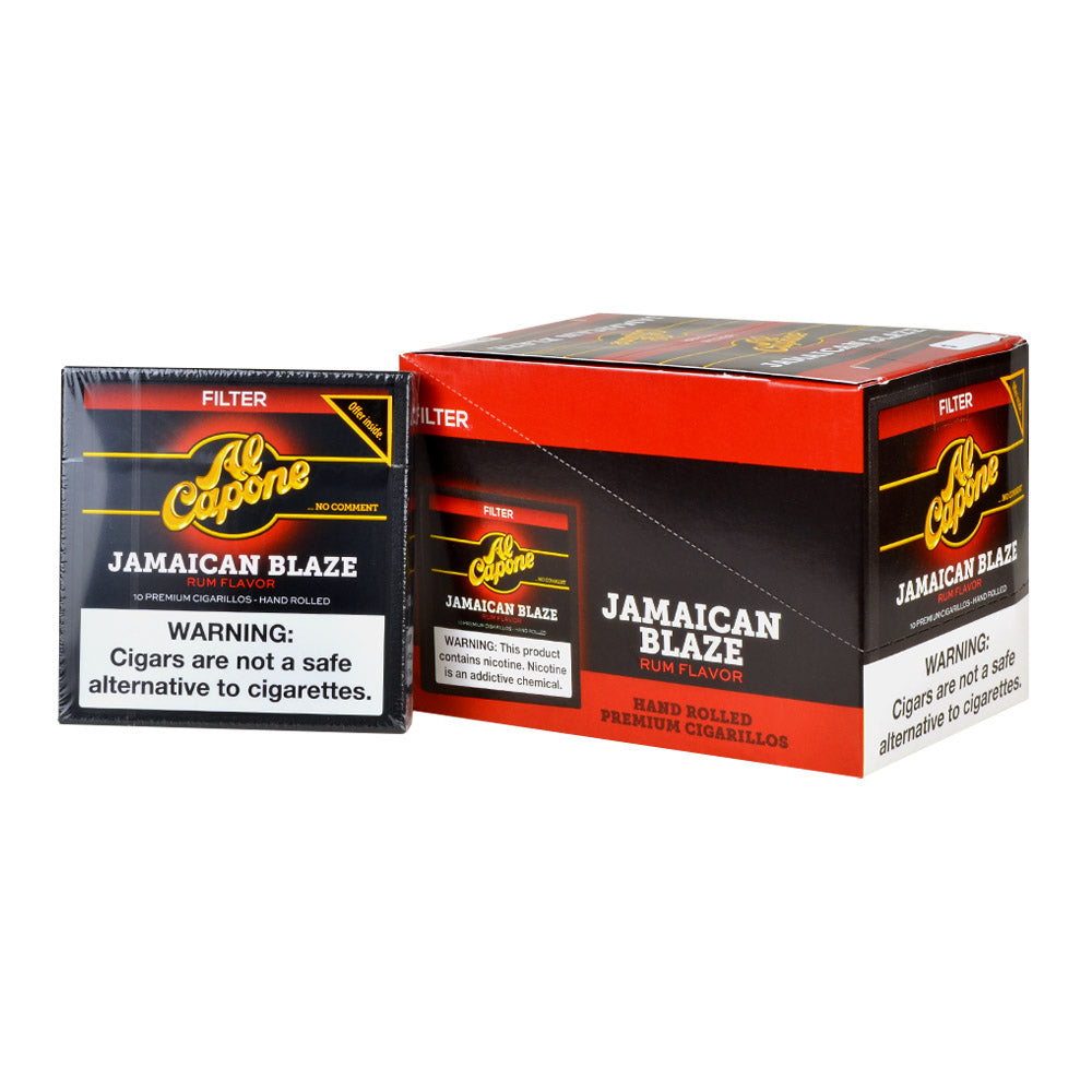 Al Capone Filtered Jamaican Blaze premium cigarillos 10pk