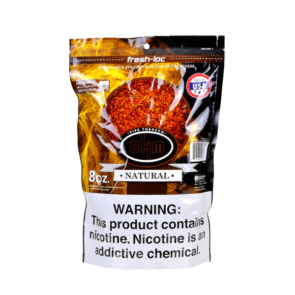 Close-up of OHM Natural Pipe Tobacco Ribbon Cut Texture for RYO