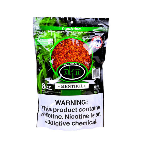 Back of OHM Mint 16oz Bag showing Fresh-Lock Seal