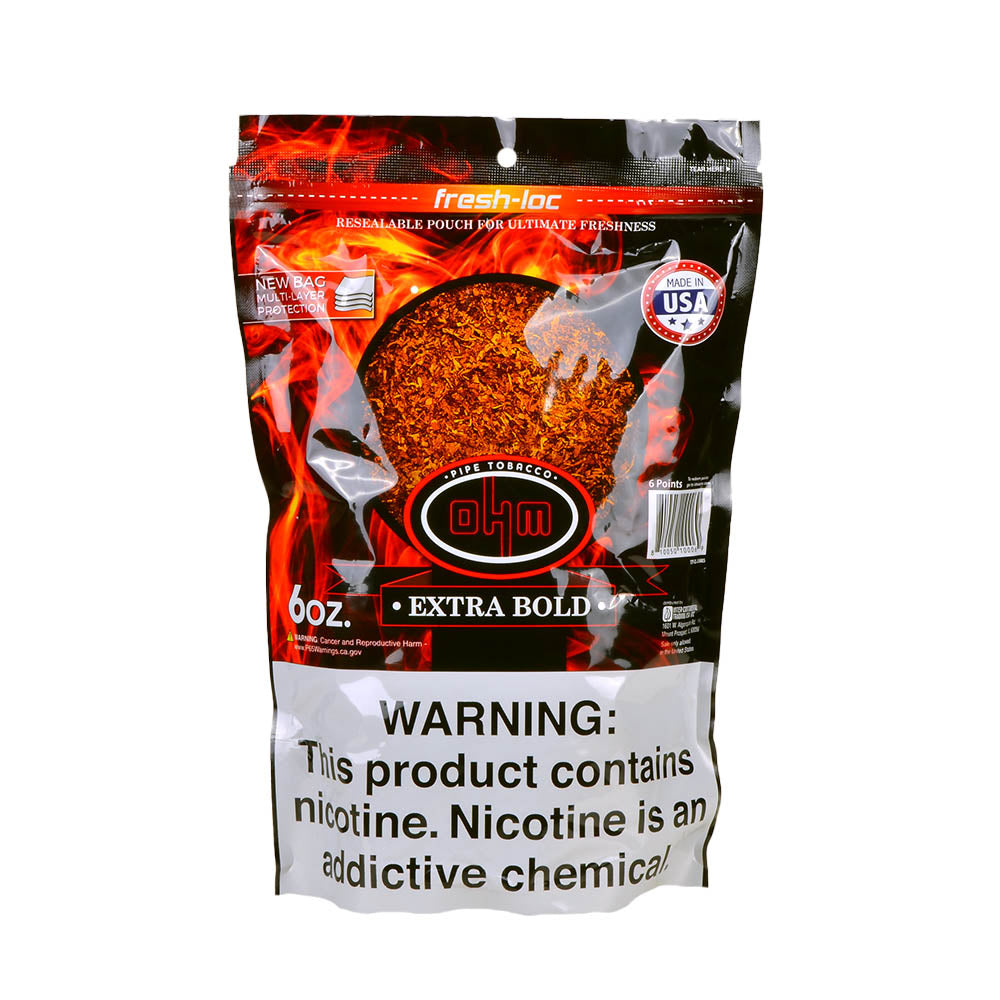 6 oz bag of tobacco Good Stuff Natural Pipe oz. OHM Pipe Tobacco Menthol -