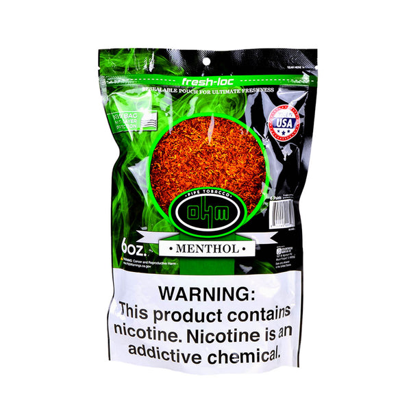 Detail of OHM Mint Tobacco Bag Zipper and Freshness Seal