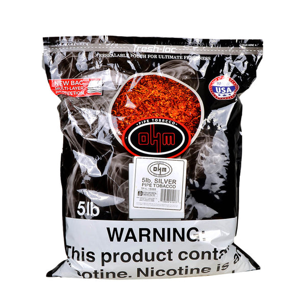 OHM Silver Tobacco Fresh-Loc Re-sealable Zipper for Maximum Freshness