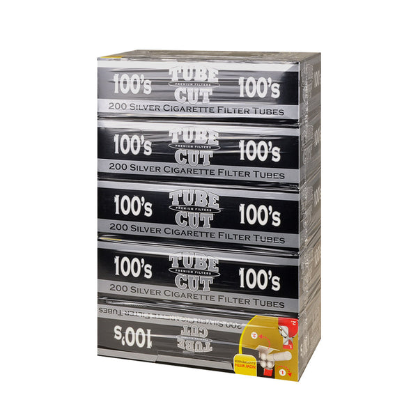 Gambler Tube Cut Silver Filter Tubes 5 Cartons Bulk Pack 1000 Count