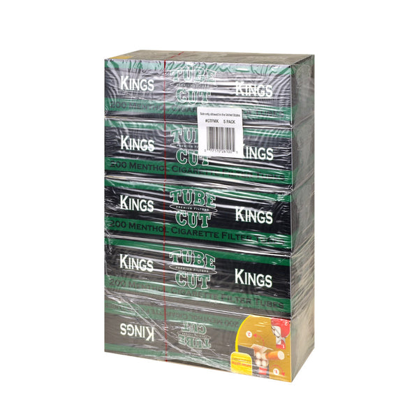 Gambler Tube Cut Menthol Filter Tubes 5 Cartons Bulk Pack 1000 Count
