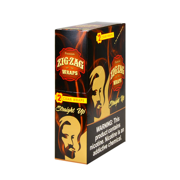 Zig Zag Wraps Premium Straight Up 25 Packs of 2 Box and Individual Foil Pouches