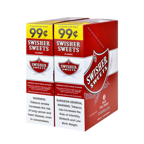 Bulk Swisher Sweets Regular Cigarillos Retail Display Case