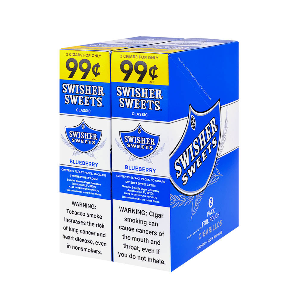 Swisher Sweets cigarillos Blueberry 99cents pre-priced- alt 2