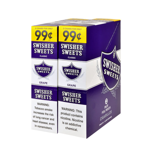 Swisher Sweets Grape 2-Pack Resealable Foil Pouch Close-up