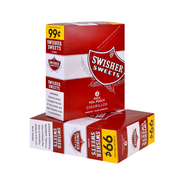 Side View of Swisher Sweets Regular Cigarillos 30-Pack Box